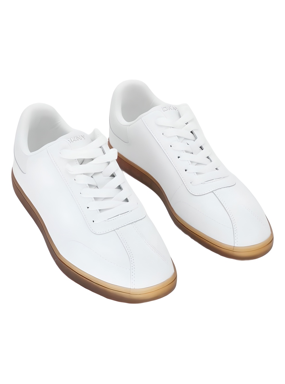 DKNY Seacliff Lace-Up Sneakers Bright White Gum Sole Size 9.5